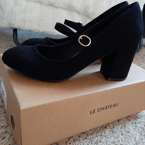 Le Chateau Faux Suede Mary Jane Pump